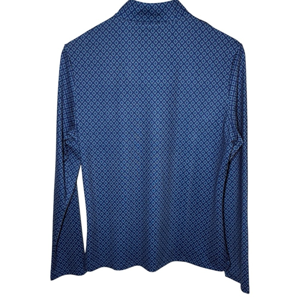Cegolfs Golf Top Shirt Women Large Long Sleeve Blue Quarter Zip Pickleball UPF - Picture 2 of 6